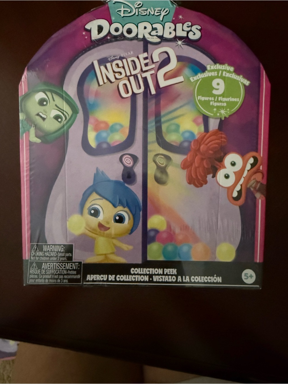 Disney Doorables Inside Out 2 Collectible Peek - Purple & Pink Packaging
